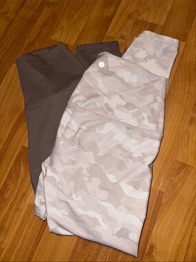 2 pairs of RBX women’s activewear yoga workout leggings EUC size small brown